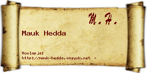 Mauk Hedda névjegykártya